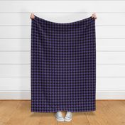 Two Inch Ultra Violet Purple and Black Houndstooth Check