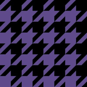 Two Inch Ultra Violet Purple and Black Houndstooth Check