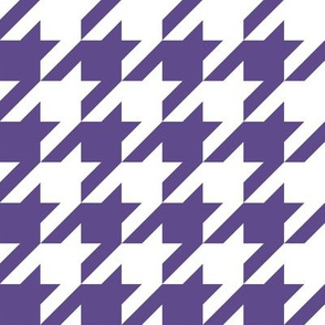 Two Inch Ultra Violet Purple and White Houndstooth Check