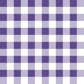 Half Inch Ultra Violet Purple and White Gingham Check