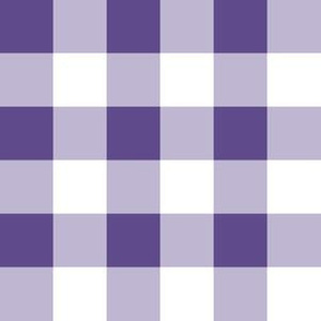 One Inch Ultra Violet Purple and White Gingham Check