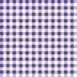 Quarter Inch Ultra Violet Purple and Black Gingham Check