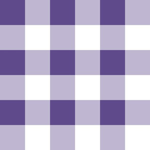 Two Inch Ultra Violet Purple and White Gingham Check