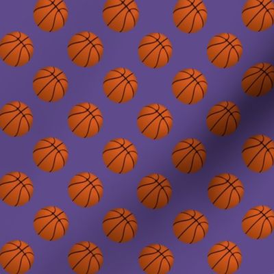 One Inch Basketball Balls on Ultra Violet Purple