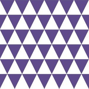 One Inch Ultra Violet Purple and White Triangles