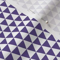 Half Inch Ultra Violet Purple and White Triangles