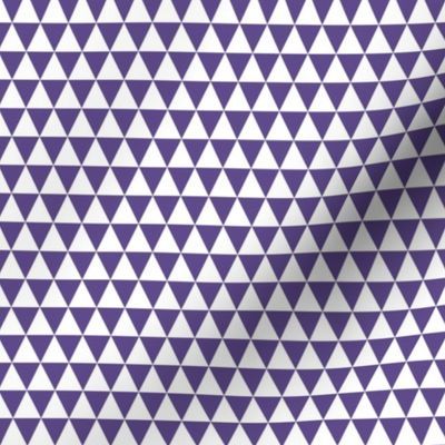 Half Inch Ultra Violet Purple and White Triangles