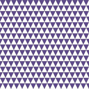 Half Inch Ultra Violet Purple and White Triangles