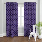 Three Inch Black Fleur-de-lis on Ultra Violet