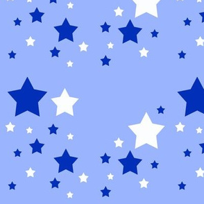 Stars White Blue Sky Navy  