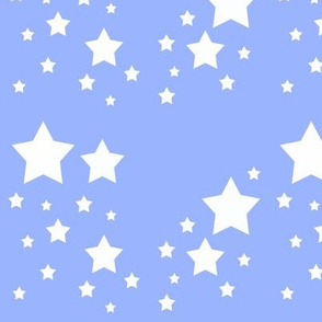White Stars Sky Blue