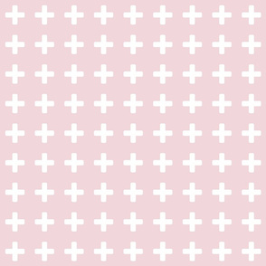 White Cross Baby Pink