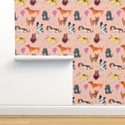 Hand painted dog partys pattern
