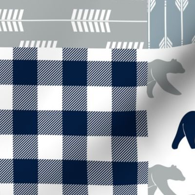 Woodland Wholecloth (buck and bear)   - plaid