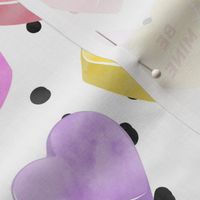 (jumbo scale) valentines day heart candy - conversation hearts  on spots 