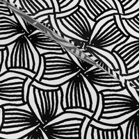 Abstract Black and White Jumbo Four Leaf Floral || Leaves Flower Coloring Book _ Miss Chiff Designs 