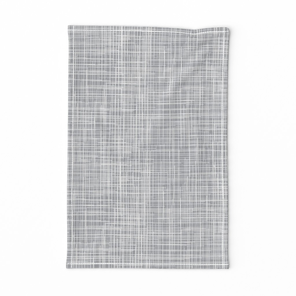 15-11AC Linen Texture Gray Grey White 