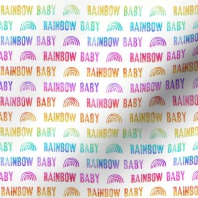 (micro scale)  rainbow baby - white