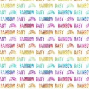 (micro scale)  rainbow baby - white