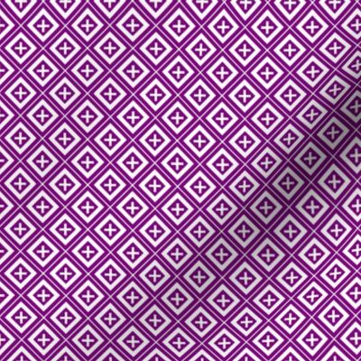 Diamond Crosses on Purple