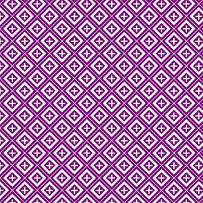 Diamond Crosses on Purple