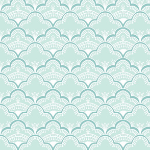 Scallop Lace Soft Blue for Boho Home