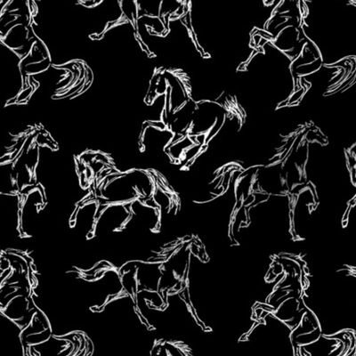 Horse Sketches // Black
