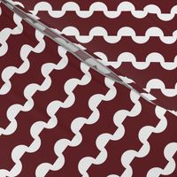 Red Wine Maroon and White Ric Rac _ Miss Chiff Designs