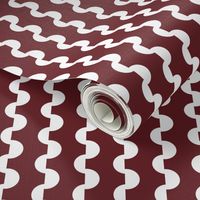 Red Wine Maroon and White Ric Rac _ Miss Chiff Designs