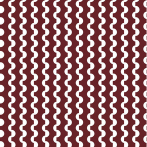 Red Wine Maroon and White Ric Rac _ Miss Chiff Designs