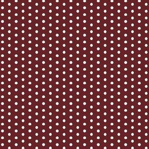 Tiny Little Red Wine Maroon Polka Dots Spots 