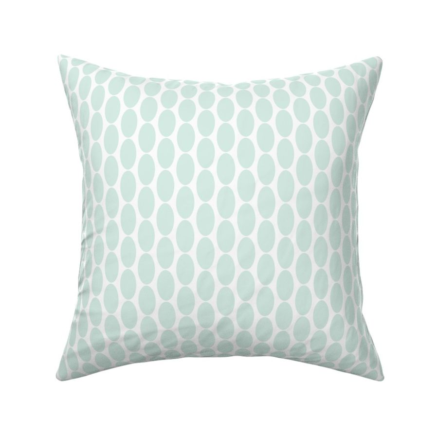 Mint Green Oval Polka Dots || Home Decor Large scale