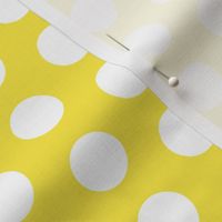 17-07ALemon Sun Yellow White Large Polka Dot || Spots drops Miss Chiff Designs 