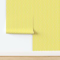 17-07ALemon Sun Yellow White Large Polka Dot || Spots drops Miss Chiff Designs 