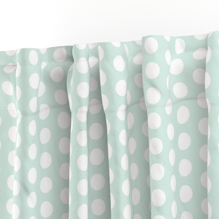 16-23H Mint Green White Polka Dot Large || retro christmas _ Miss CHiff Designs 