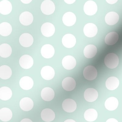 16-23H Mint Green White Polka Dot Large || retro christmas _ Miss CHiff Designs 