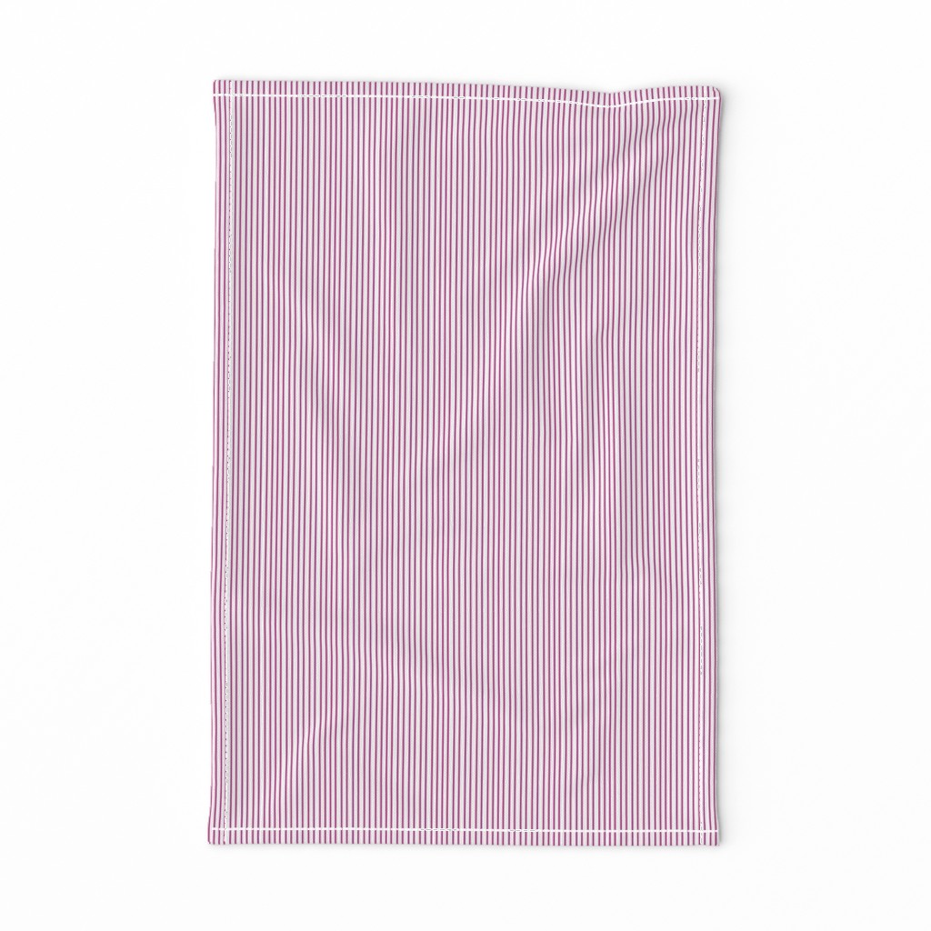 Pin Stripe pinstripe magenta hot pink on white 