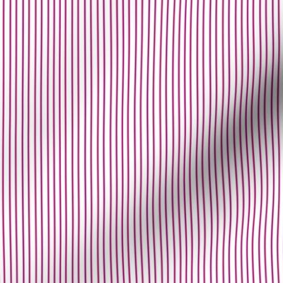 Pin Stripe pinstripe magenta hot pink on white 