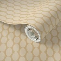 16-23C Large Tan Beige Oval Polka Dot 