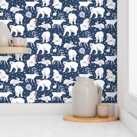 Arctic Animals blue