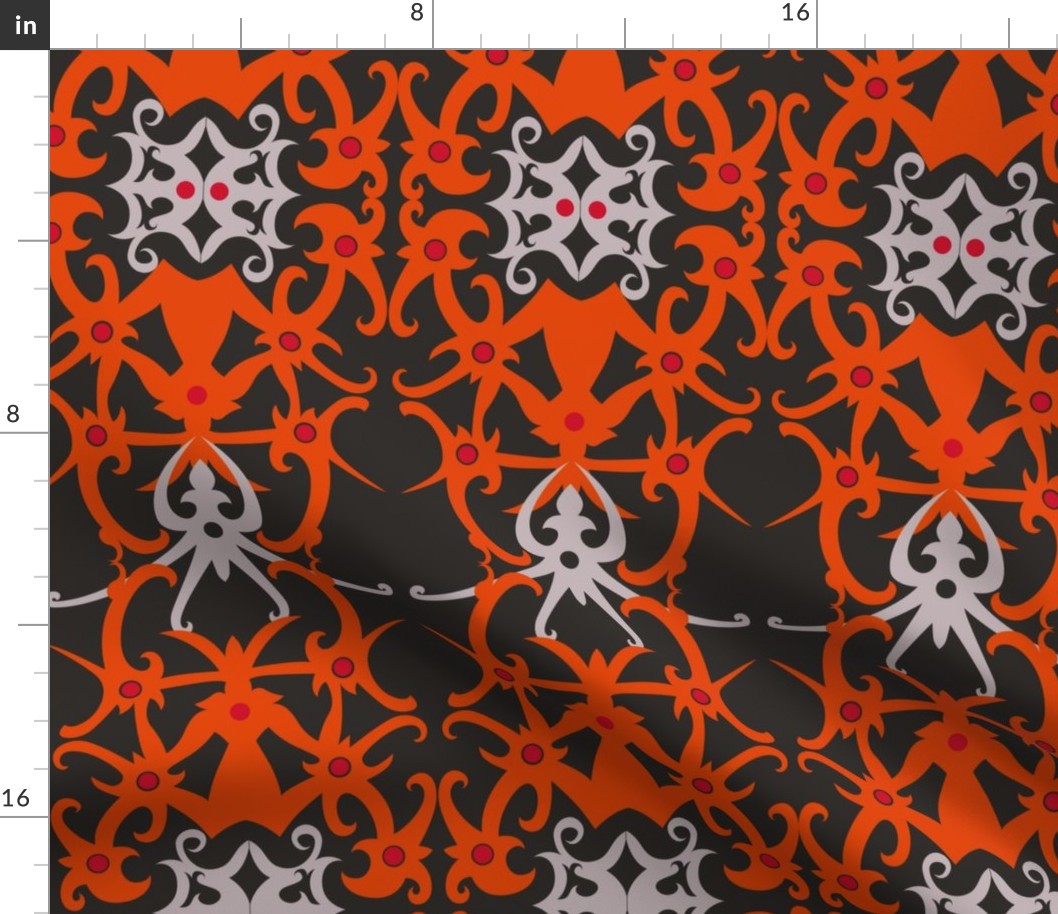 Traditional Borneo Dayak Tattoo Pattern Fabric | Spoonflower