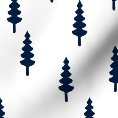 forest - navy on white