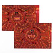 Panama Kuna Indian Mola Red San Blas Indian Design