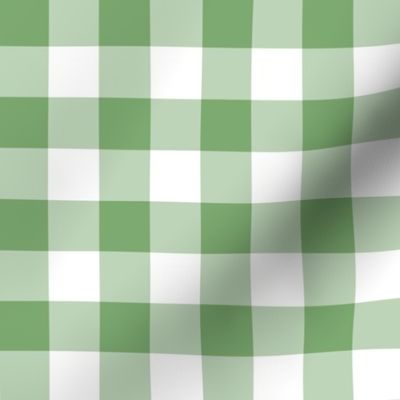 Plain Gingham in Grass Green