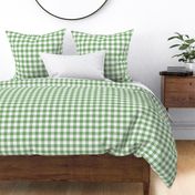 Plain Gingham in Grass Green