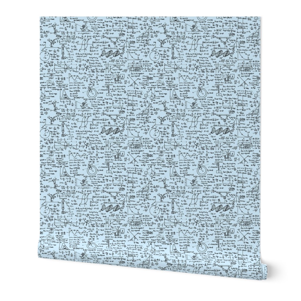 Physics Equations on Light Blue // Large