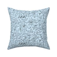 Physics Equations on Light Blue // Large