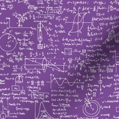 Physics Equations on Purple // Large