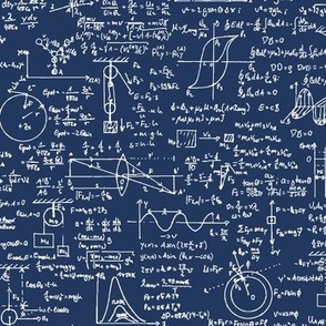 Physics Equations on Navy // Large