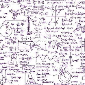 Purple Physics Equations // Large